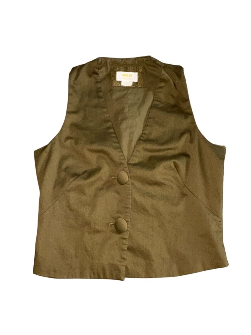 Maeve By Anthropologie Button Vest-Green-Size 2-GUC